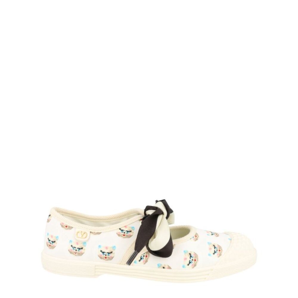Valentino Cat Print Bay By Bay Ballerina Sneakers Multi Womens